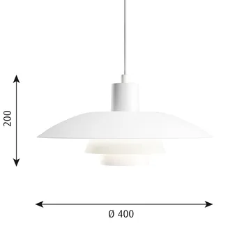 PH 4/3 pendant lamp Ø40 cm - White - Louis Poulsen