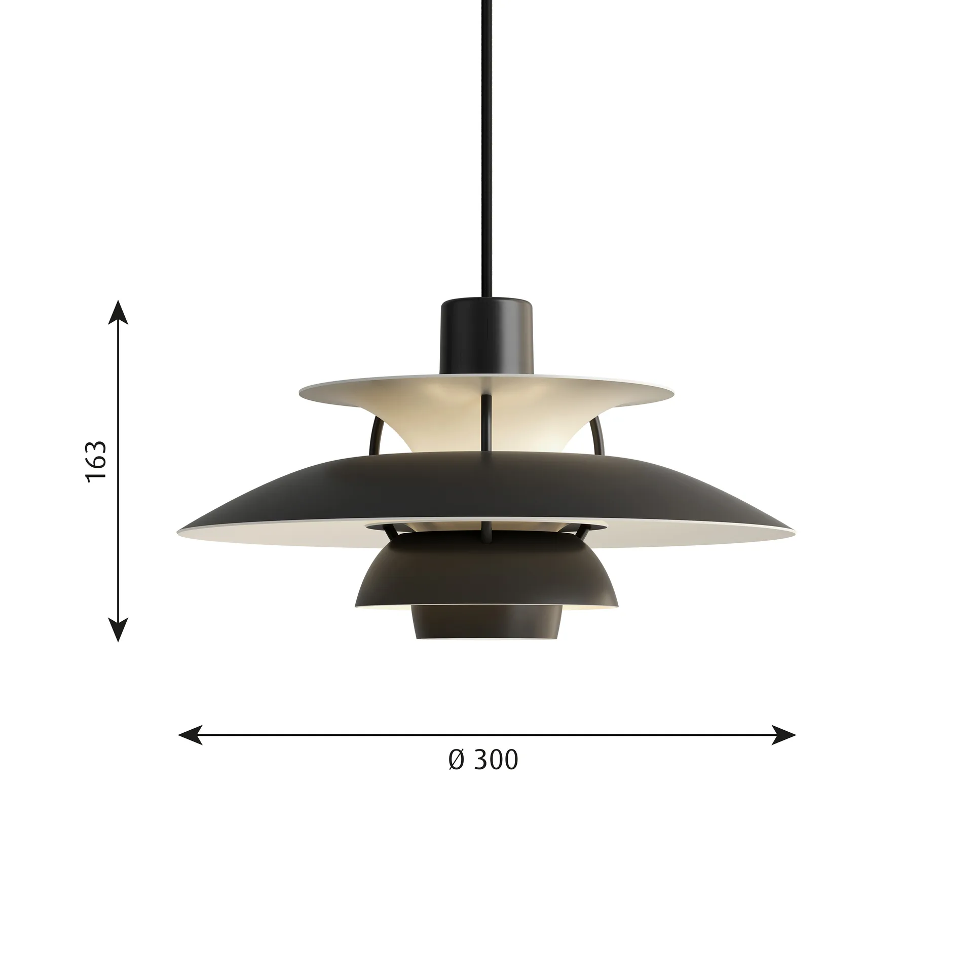 PH 5 pendant lamp, Ø300, Black Louis Poulsen