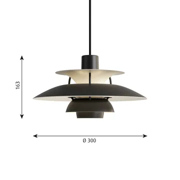 PH 5 pendant lamp - Ø300, Black - Louis Poulsen
