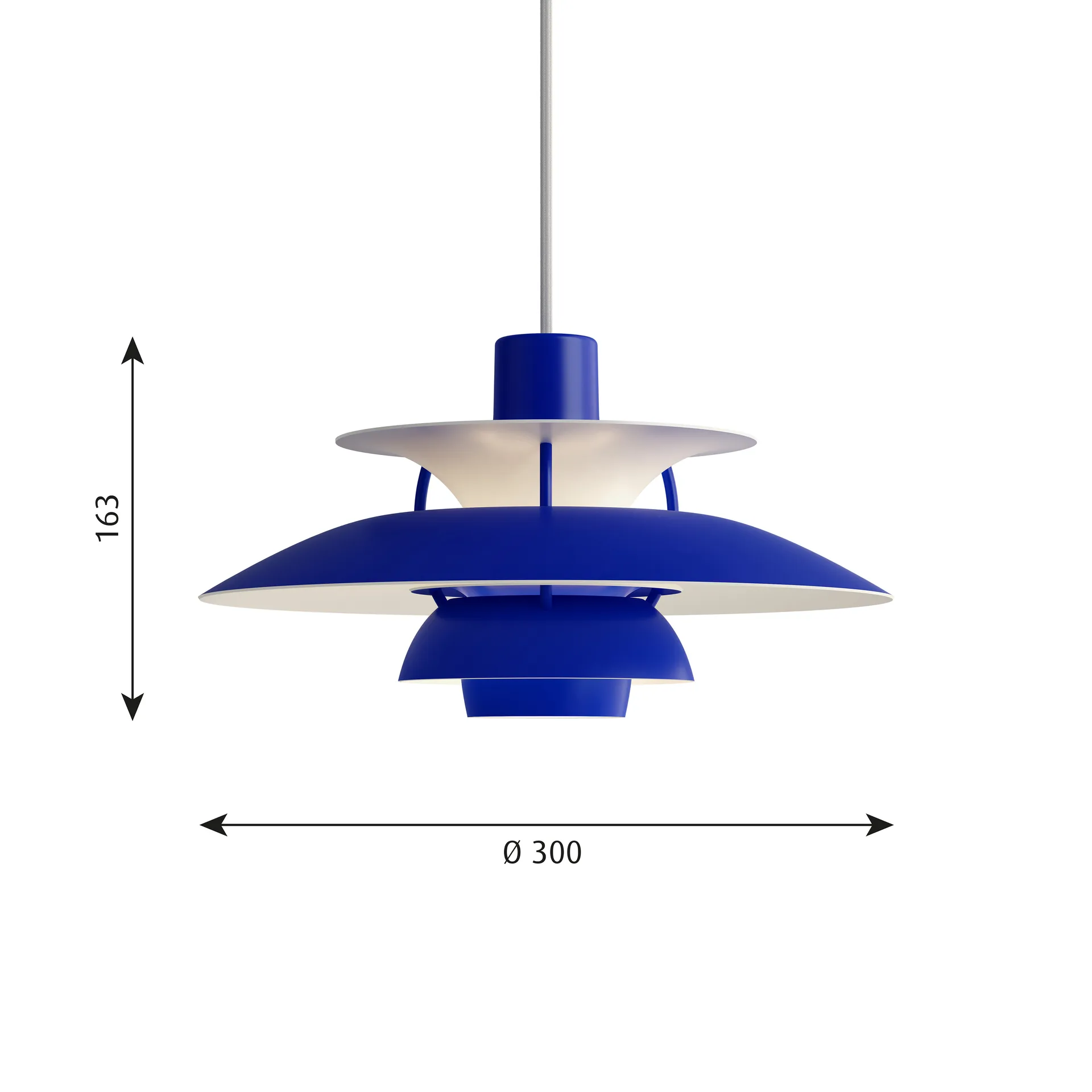 PH 5 pendant lamp, Ø300, Blue Louis Poulsen