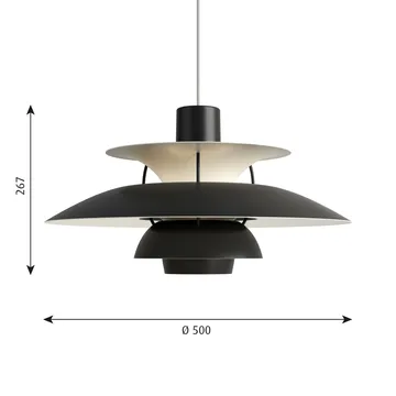 PH 5 pendant lamp - Ø500, Black - Louis Poulsen