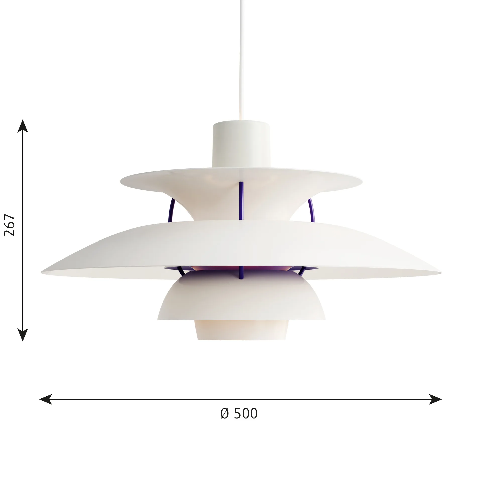 PH 5 pendant lamp, Ø500, Classic white Louis Poulsen