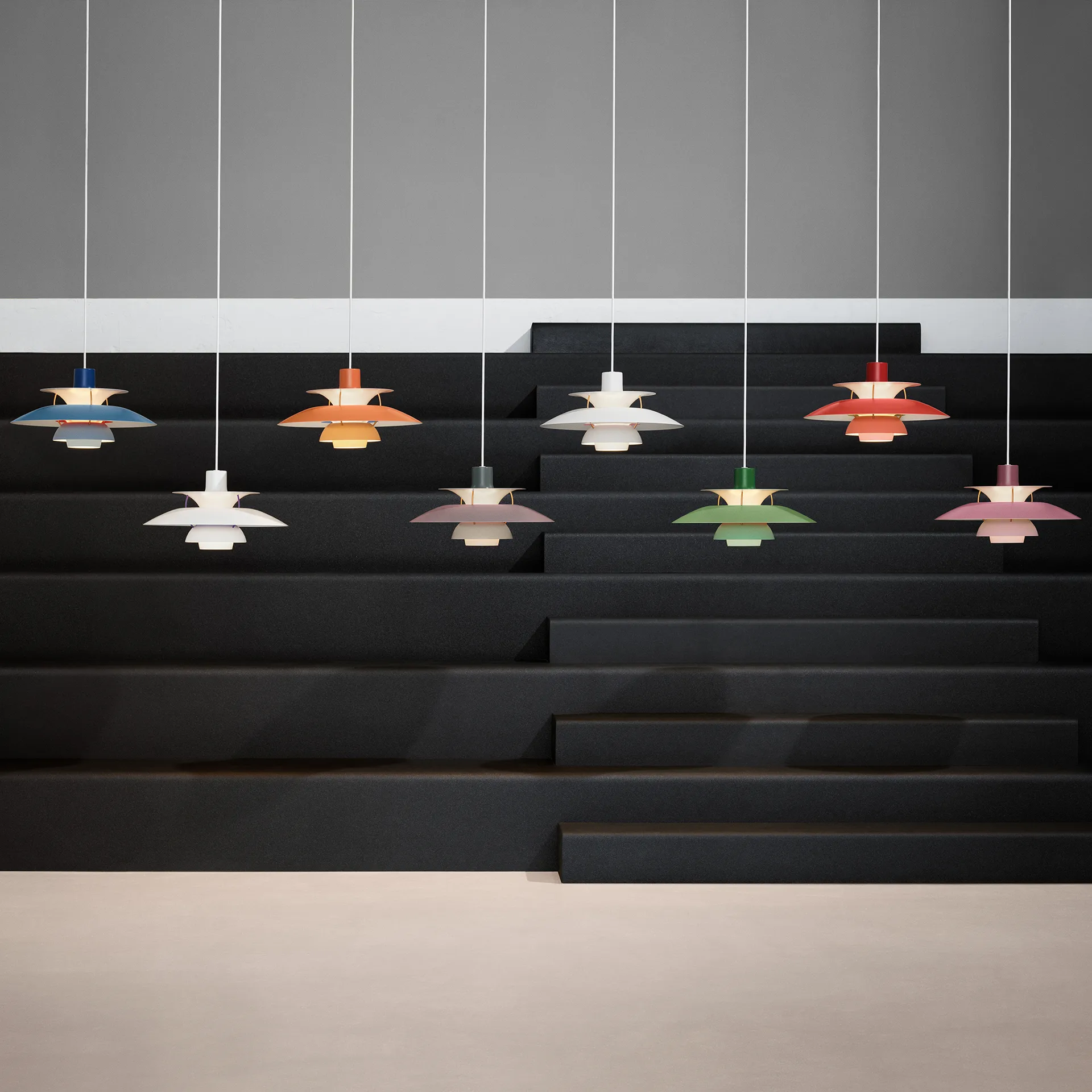 PH 5 pendant lamp, Ø500, Grey Louis Poulsen