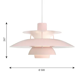 PH 5 pendant lamp - Ø500, Light pink - Louis Poulsen