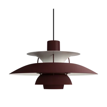 PH 5 pendant lamp monochrome - Burgundy - Louis Poulsen