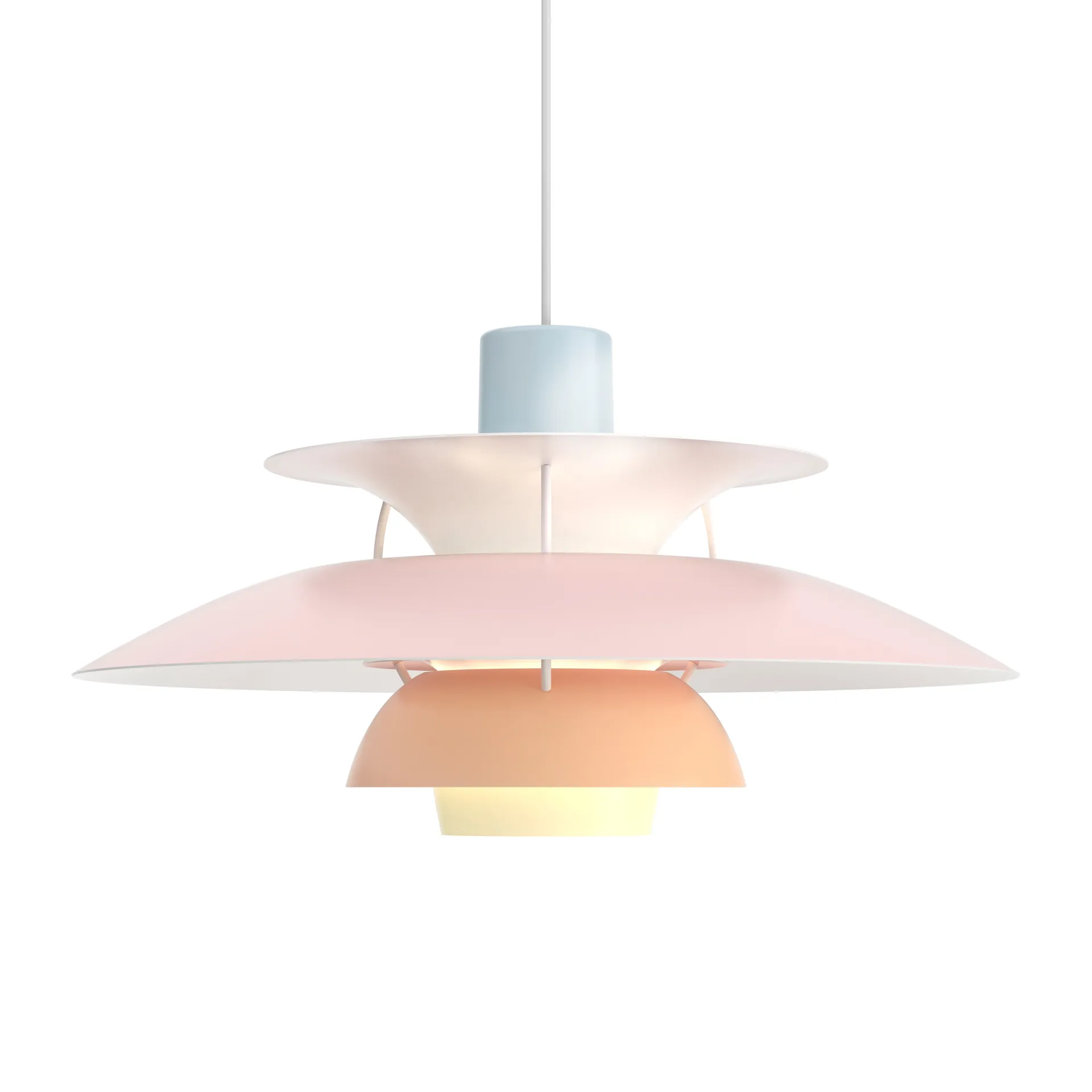 PH 5 pendant lamp, Pastel-blue-pink-peach Louis Poulsen