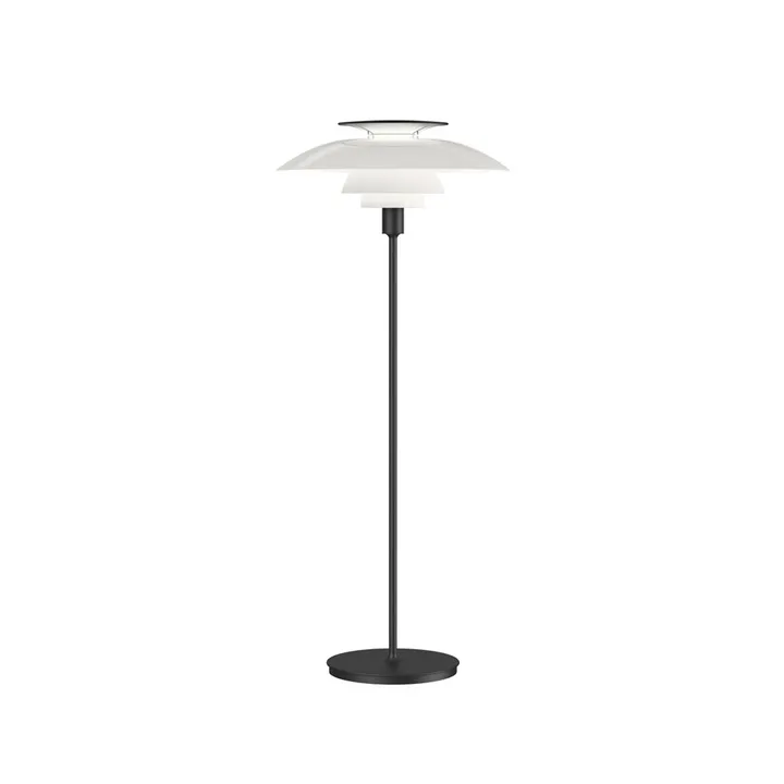 PH 80 dimmable floor lamp - Black-white opal acrylic - Louis Poulsen