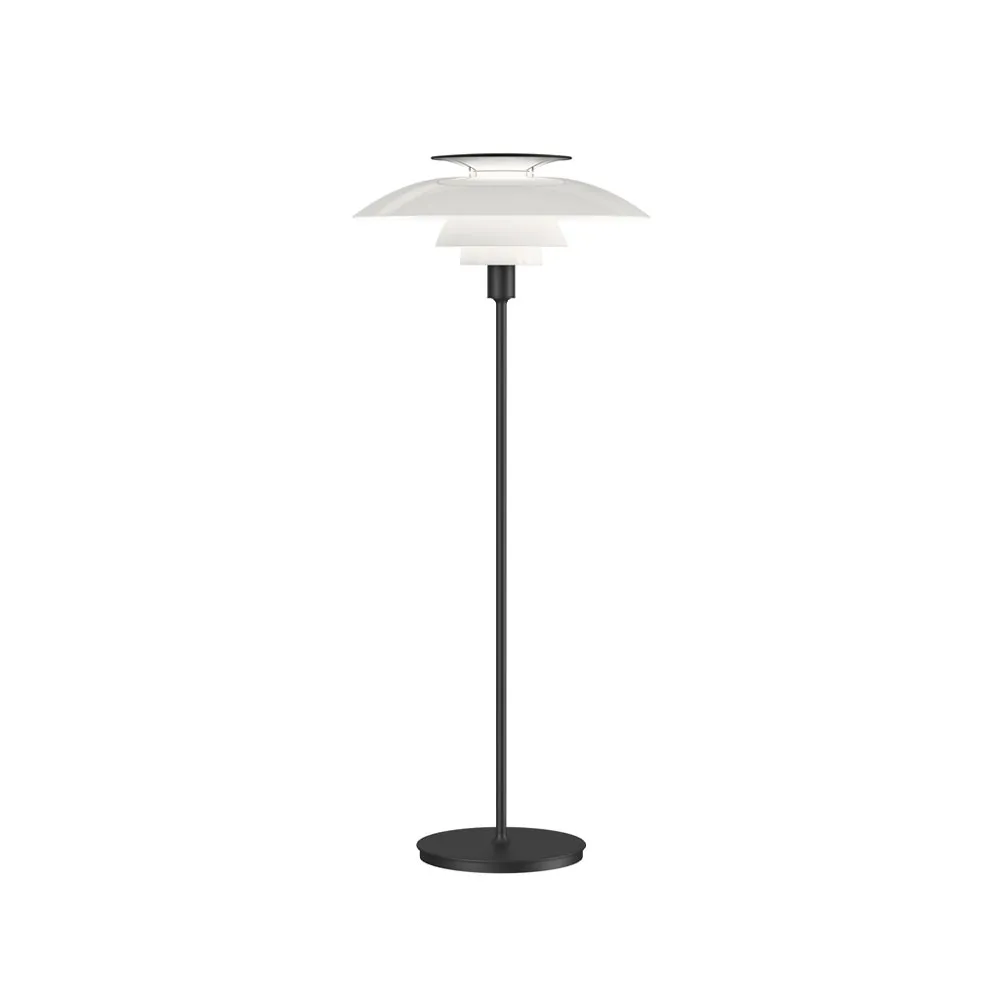 PH 80 floor lamp, Black-white opal acrylic Louis Poulsen