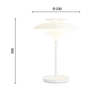 PH 80 portable table lamp - White opal, white - Louis Poulsen