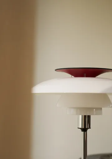 PH 80 table lamp - White opal, chrome-plated - Louis Poulsen