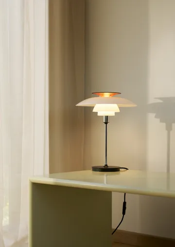 PH 80 table lamp - White opal, chrome-plated - Louis Poulsen