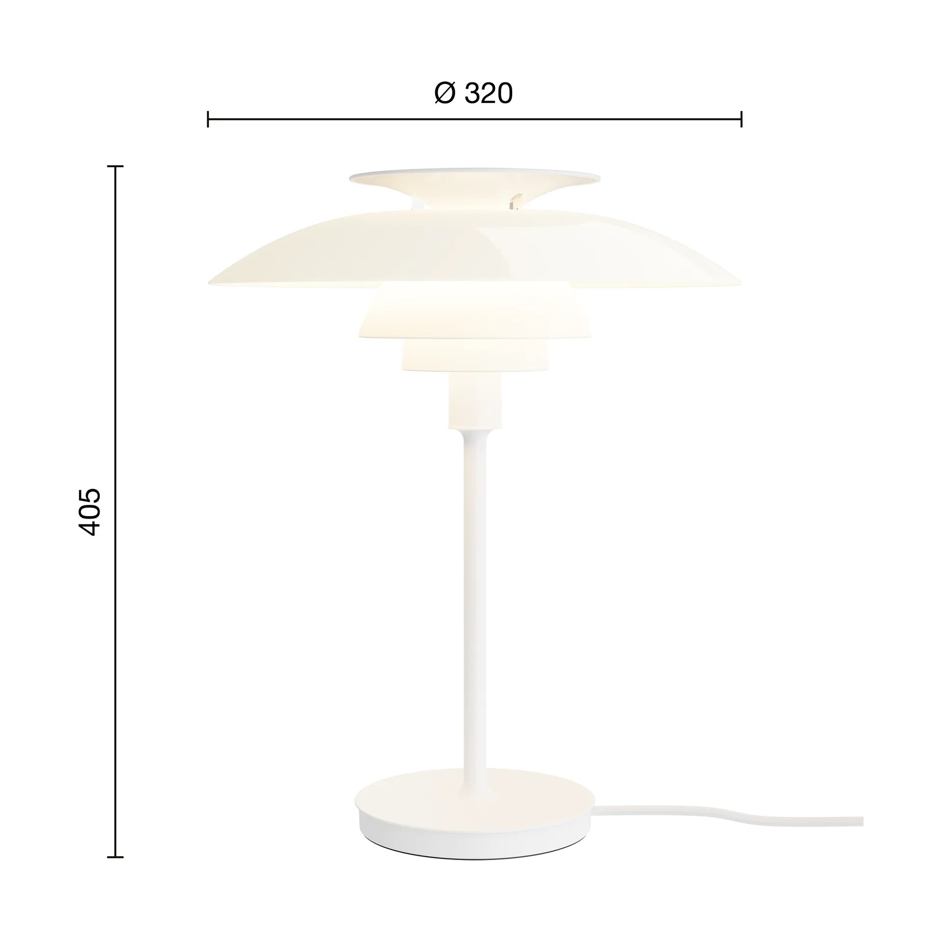 PH 80 table lamp, White opal, white Louis Poulsen