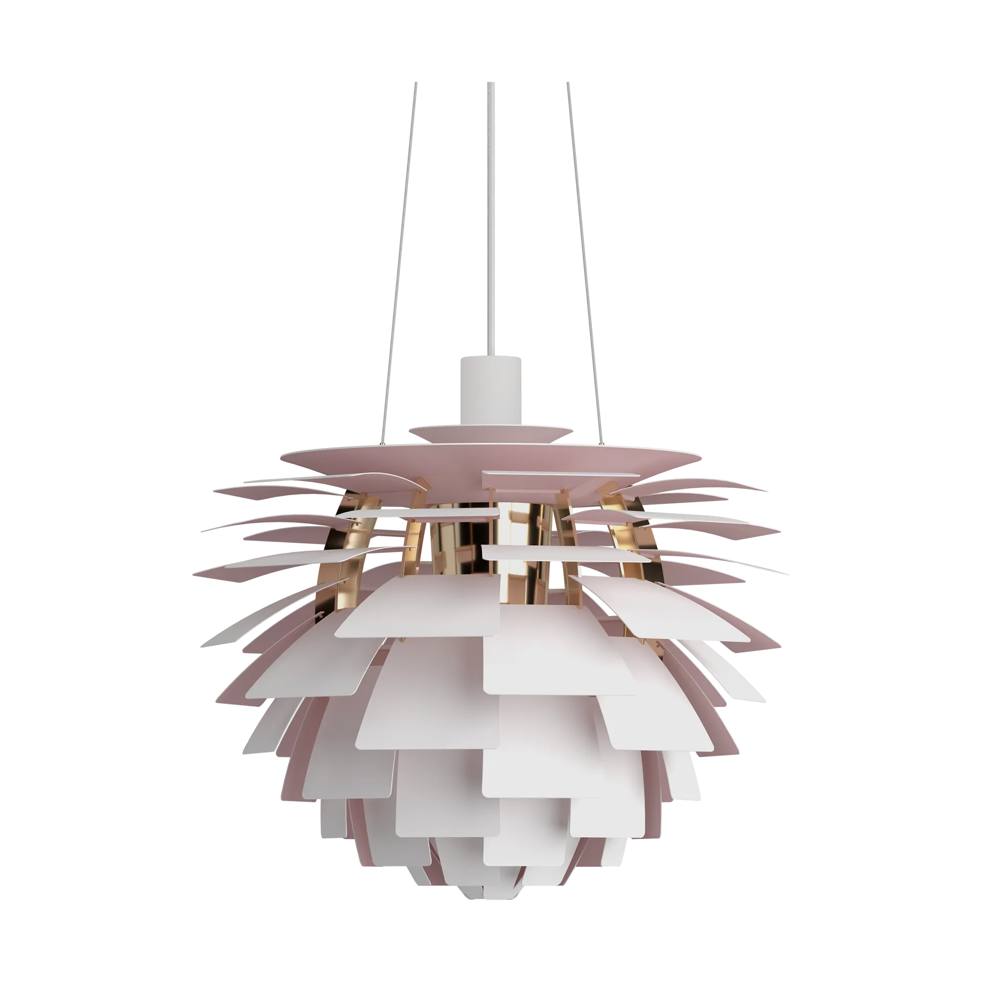 PH Artichoke Anniversary edition pendant lamp, Matte white-pale rose Ø48 cm Louis Poulsen