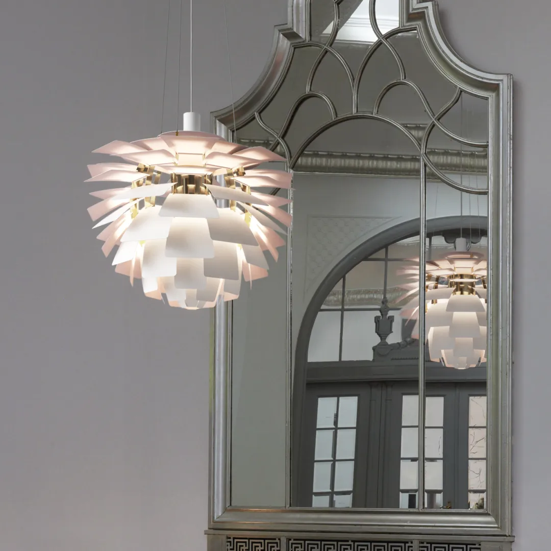 PH Artichoke Anniversary edition pendant lamp, Matte white-pale rose Ø48 cm Louis Poulsen
