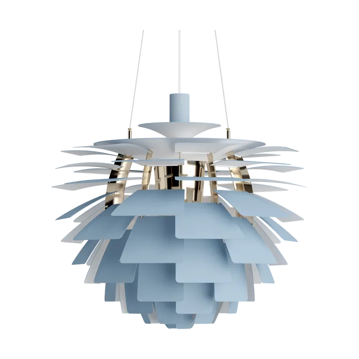 PH Artichoke pendant lamp Ø60 cm - Dusty blue-brass metallised - Louis Poulsen