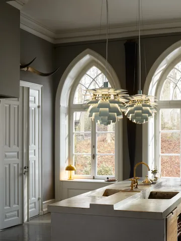 PH Artichoke pendant lamp Ø60 cm - Dusty green-high lustre chrome plated - Louis Poulsen