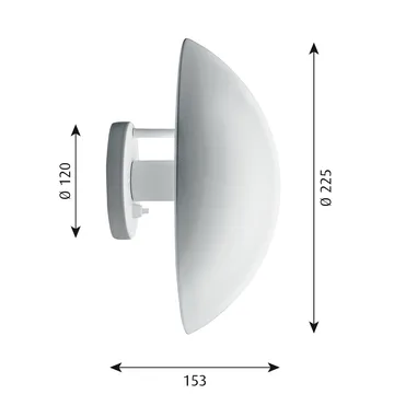 PH Hat wall lamp Ø22.5 cm - White - Louis Poulsen