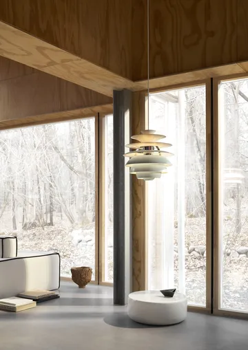 PH Snowball pendant lamp - Dusty blue-chrome - Louis Poulsen