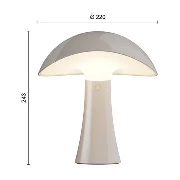 Rumee 220 portable table lamp - Earth Grey - Louis Poulsen