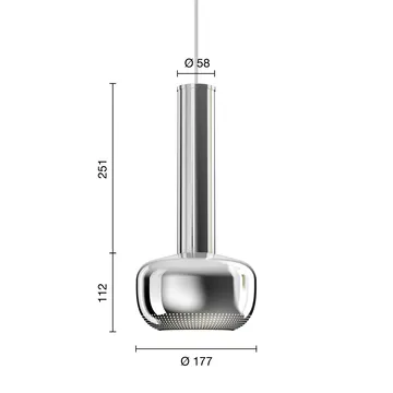 VL 56 pendant lamp - Chromed high gloss - Louis Poulsen