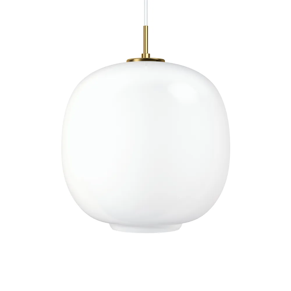 VL45 Radiohus LED pendant lamp large, Brass-white opal glass Louis Poulsen