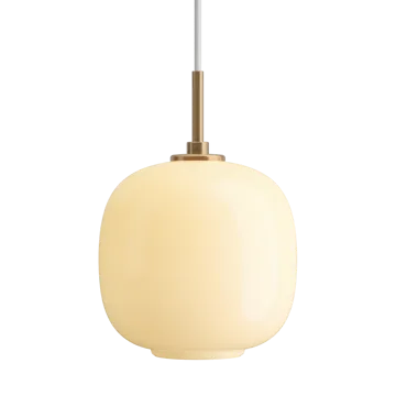 VL45 Radiohus pendant lamp Ø17.5 cm - Brass-pale yellow glass - Louis Poulsen
