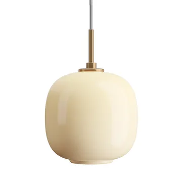 VL45 Radiohus pendant lamp Ø17.5 cm - Brass-pale yellow glass - Louis Poulsen