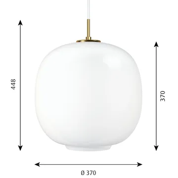 VL45 Radiohus pendant lamp Ø37 cm - Brass-white opal glass - Louis Poulsen