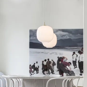 VL45 Radiohus pendant lamp Ø37 cm - Brass-white opal glass - Louis Poulsen