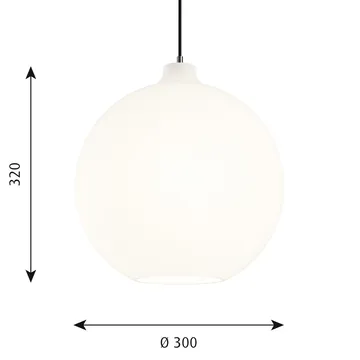 Wohlert pendant lamp Ø30 cm - White opal glass - Louis Poulsen