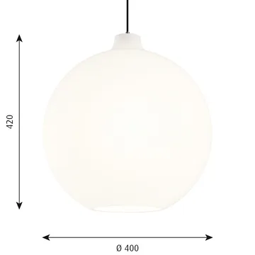 Wohlert pendant lamp Ø40 cm - White opal glass - Louis Poulsen