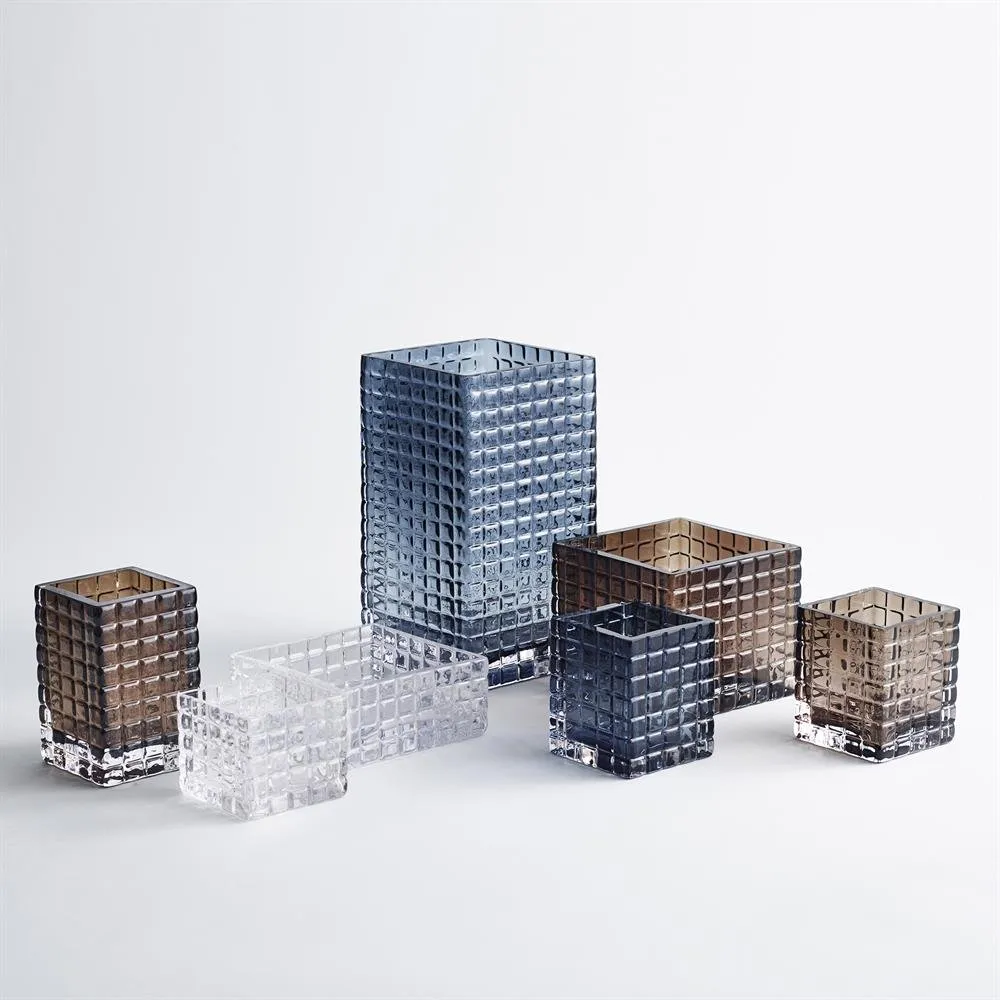 City lights 3  candle holder, Smoke Louise Roe