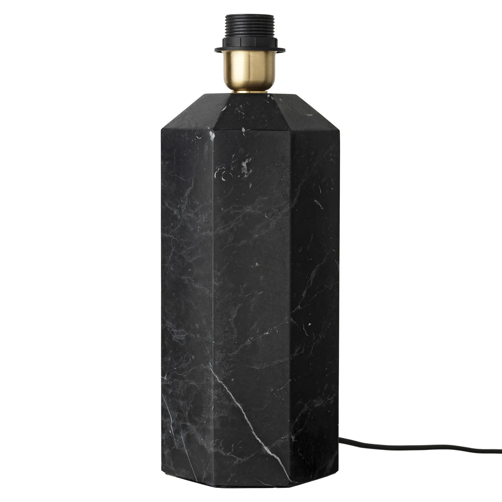 The eight over eight lamp base, black marble Louise Roe