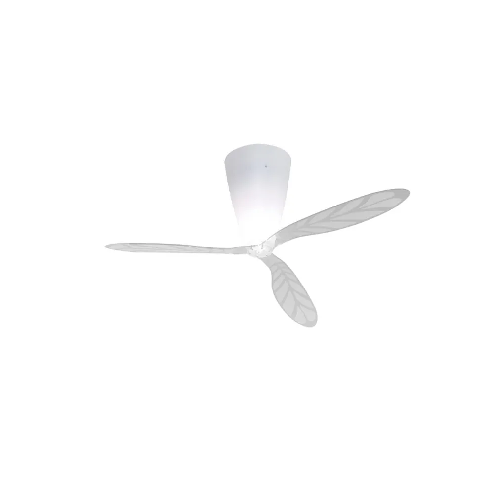 Blow ceiling lamp, Transparent, patterned leaves Luceplan