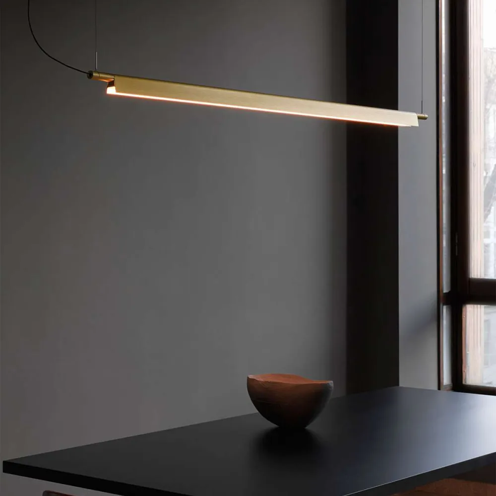 Compendium pendant lamp, Brass, incl. phase dimmer Luceplan