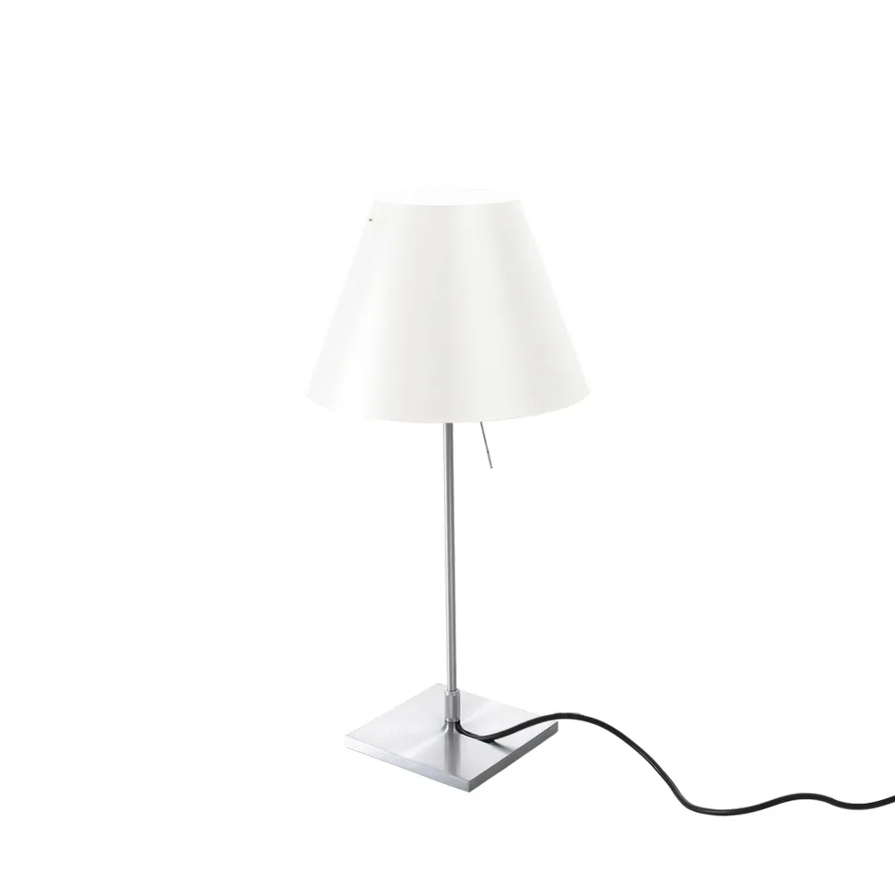 Costanzina D13 pi.c table lamp, White, on-off switch Luceplan