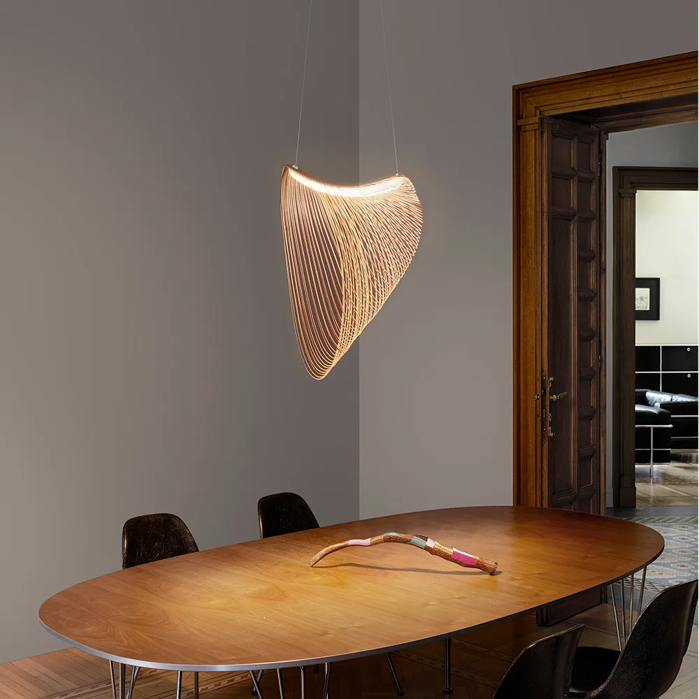 Illan pendant lamp, Birch, ø100cm Luceplan