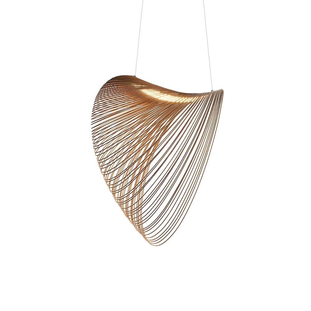 Illan pendant lamp, Birch, ø80cm Luceplan