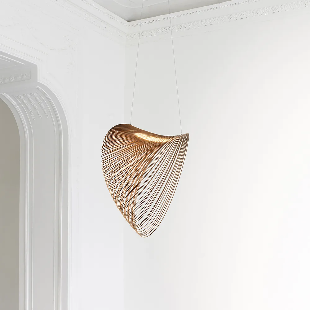 Illan pendant lamp, Birch, ø80cm Luceplan