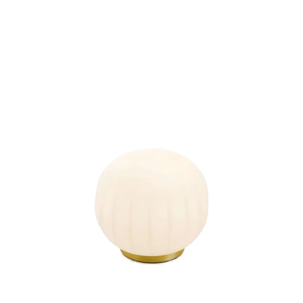 Lita table lamp, Ø18 cm, brass base Luceplan