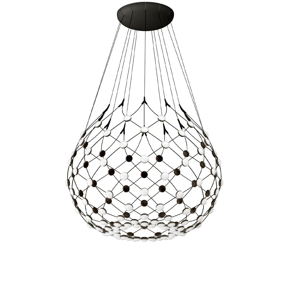 Mesh Wireless ceiling lamp, Black, medium Luceplan