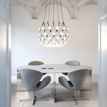 Mesh Wireless ceiling lamp - Black, medium - Luceplan