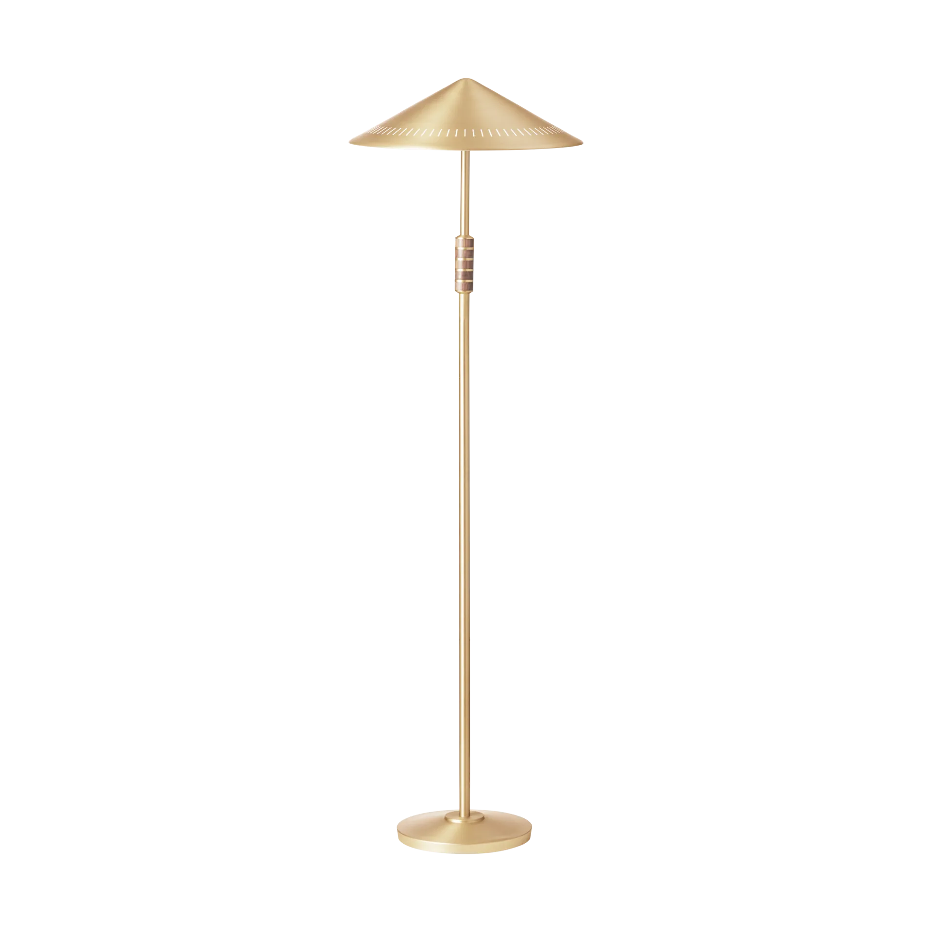 Governor 405 floor lamp, Brass-walnut LYFA