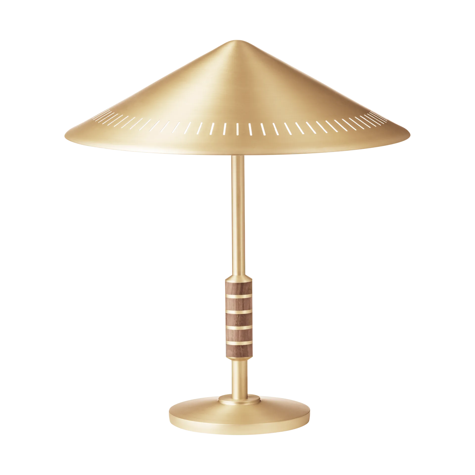 Governor 405 table lamp, Brass-walnut LYFA