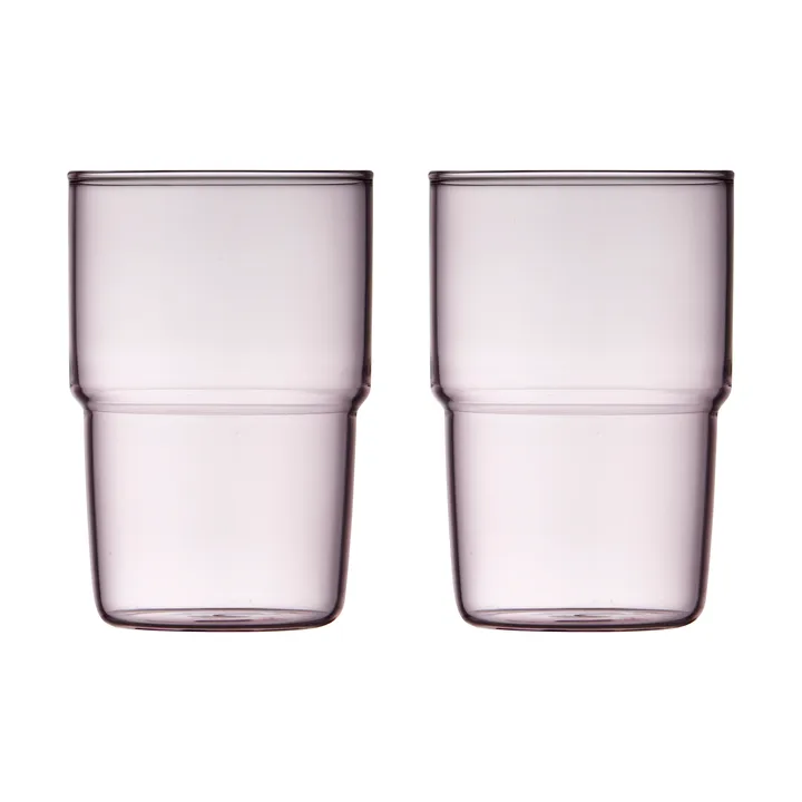 Torino drinking glass 40 cl 2-pack - Pink - Lyngby Glas