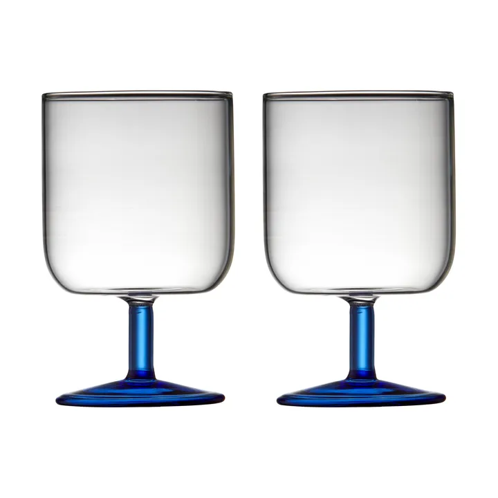 Torino wine glass 30 cl 2-pack - Clear-blue - Lyngby Glas