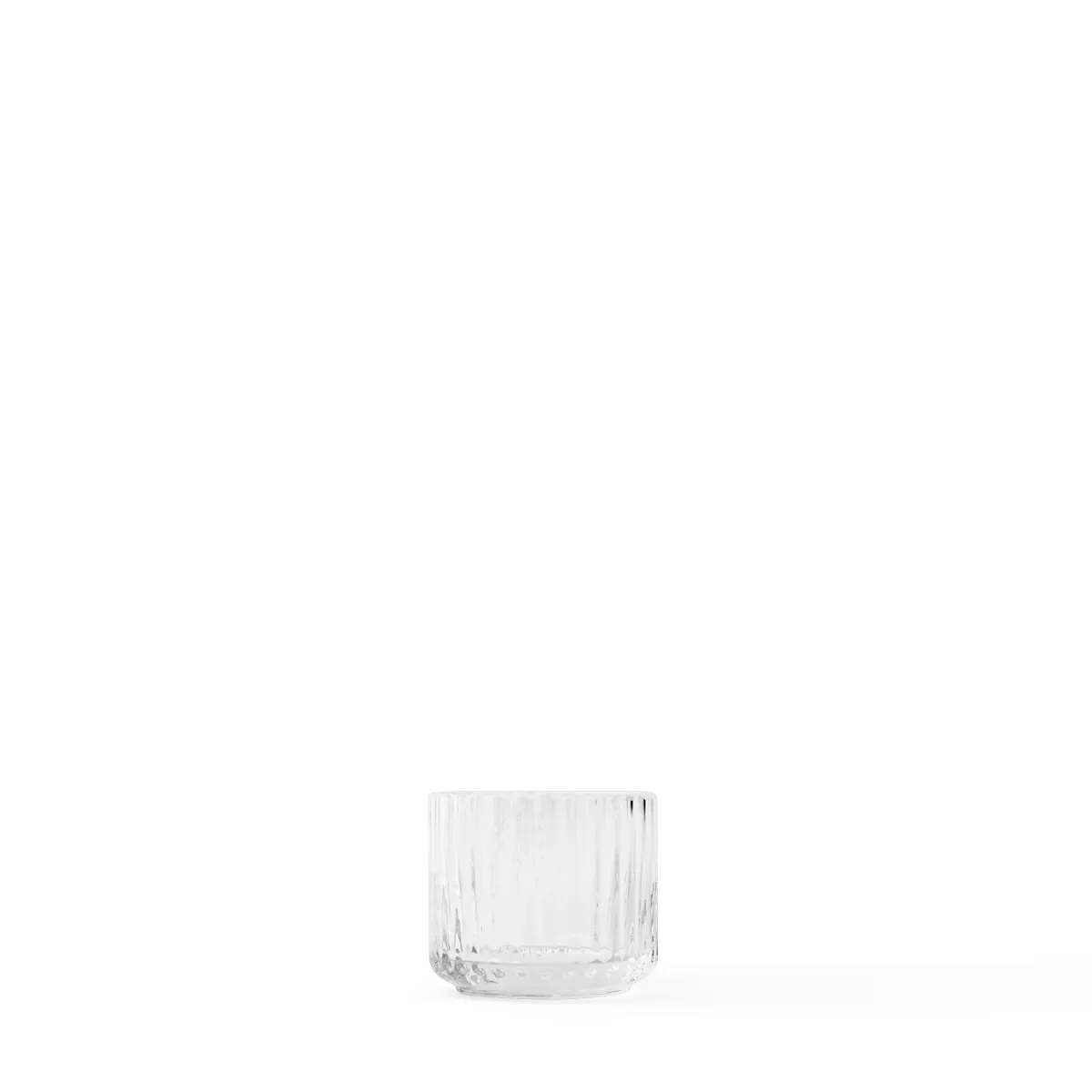 Glass tealight holder Ø6.7 cm, Clear Lyngby Porcelæn