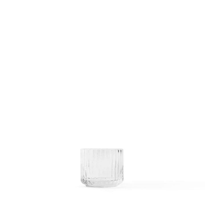 Glass tealight holder Ø6.7 cm - Clear - Lyngby Porcelæn