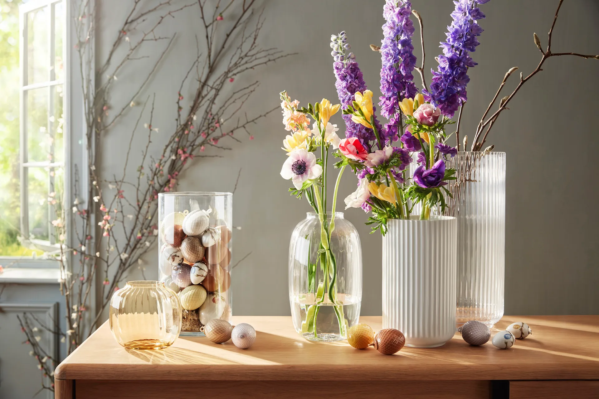 Lyngby vase glass clear, 38 cm Lyngby Porcelæn