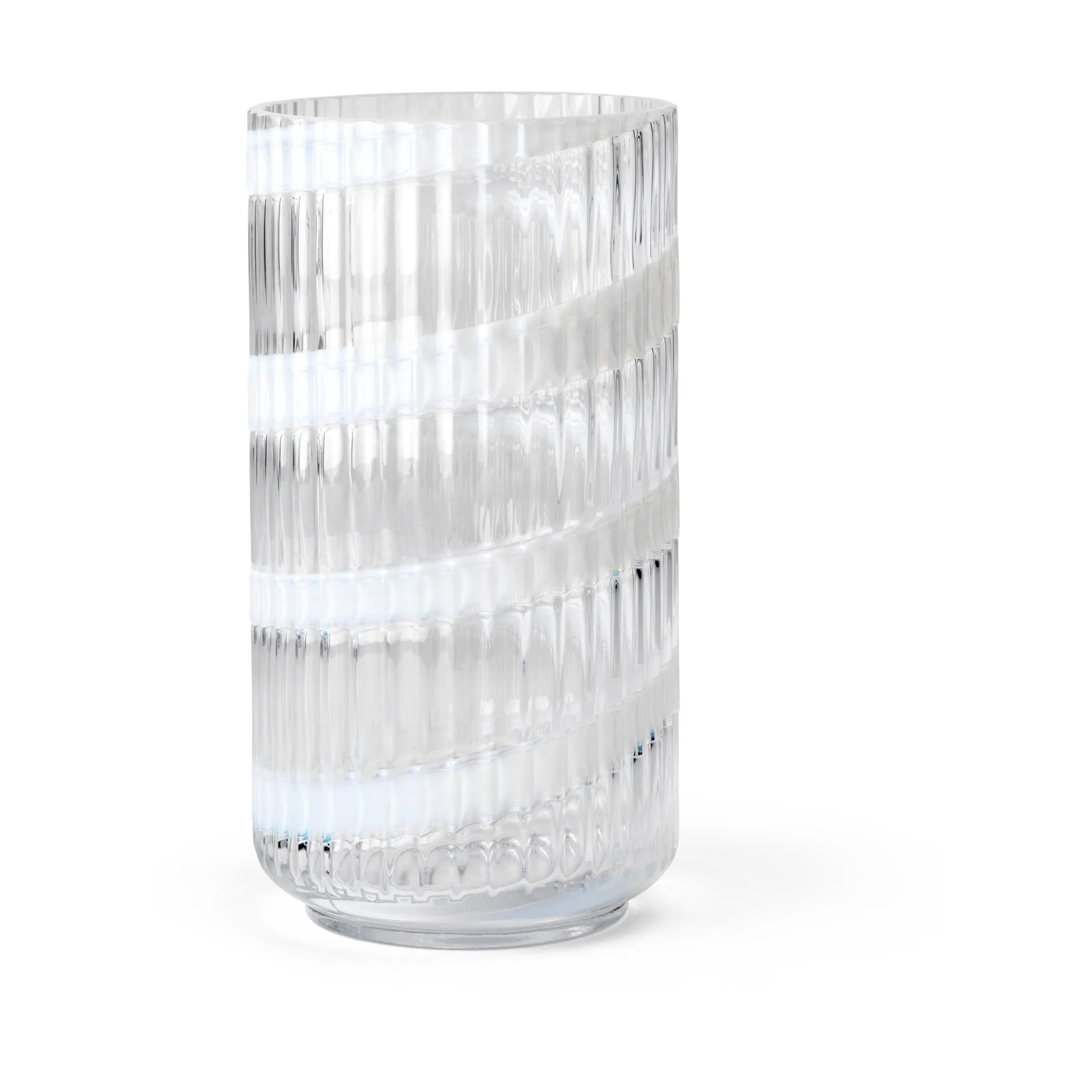Lyngby vase, White swirl, 20.5 cm Lyngby Porcelæn